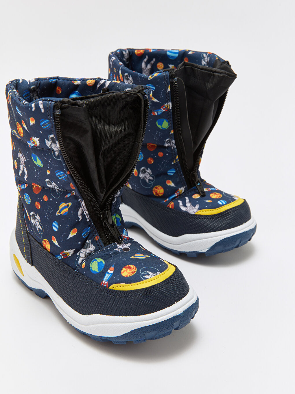 Printed Zippered Boy's Snow Boots