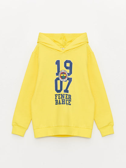 Fenerbahçe Printed Long Sleeve Boys Hoodie