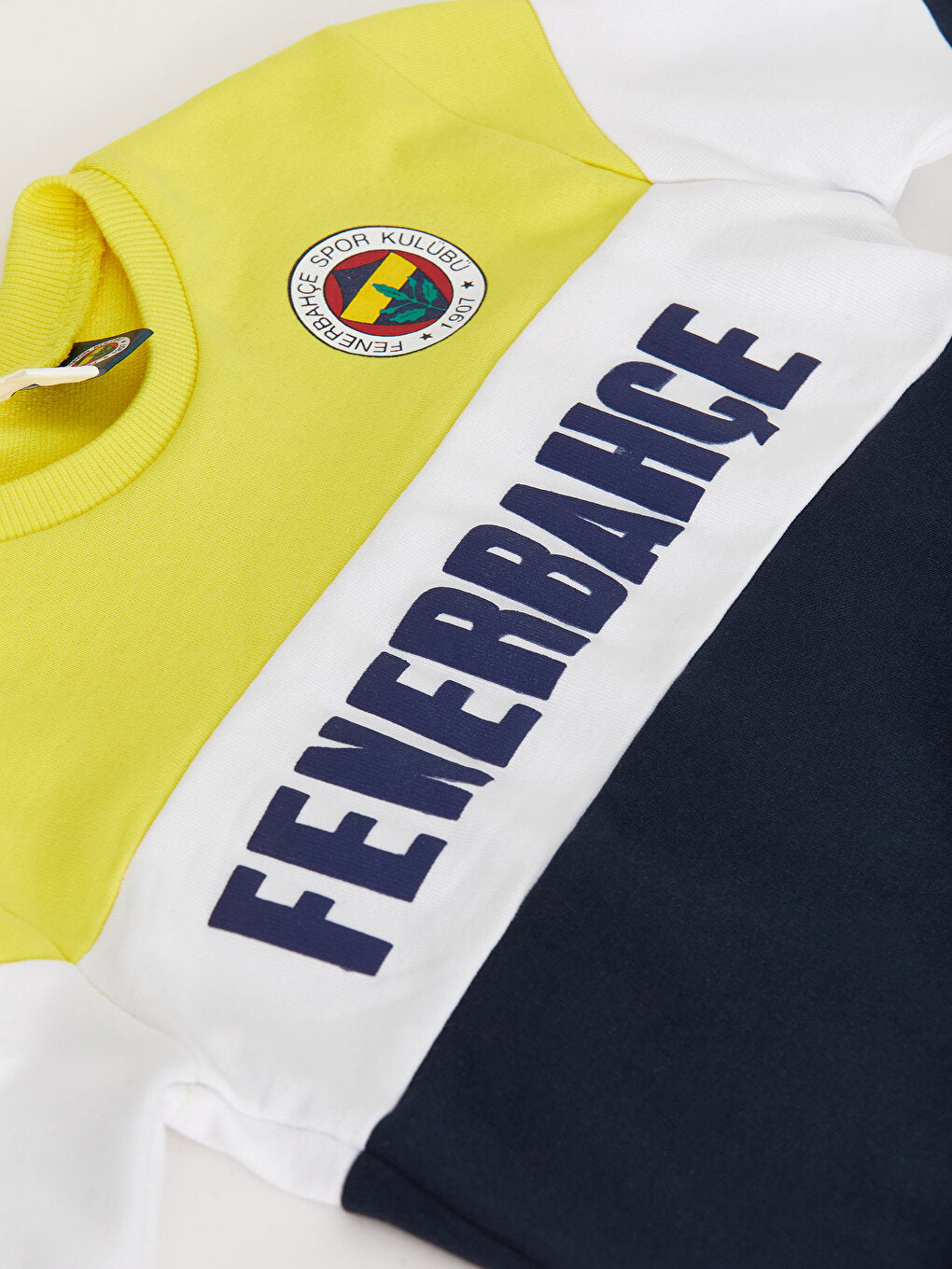 Crew Neck Long Sleeve Fenerbahce Printed Baby Boy Sweatshirt