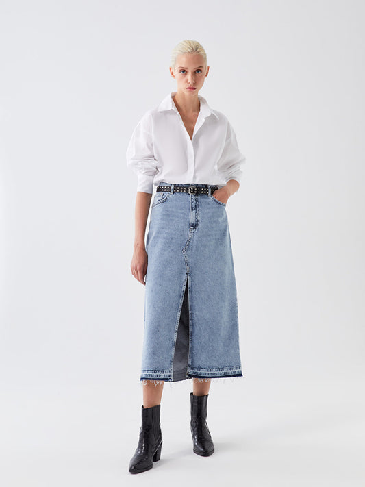 Slim Fit Women's Jean Skirt