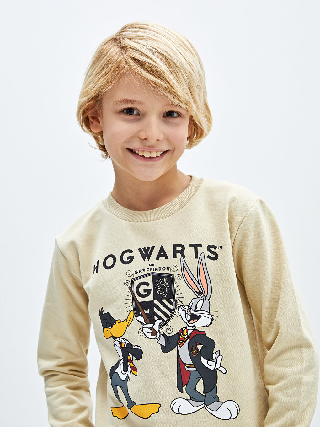 Crew Neck Harry Potter Printed Long Sleeve Boy's Sweatshirt