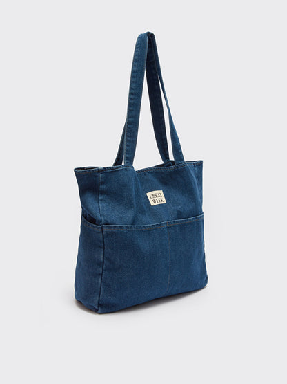 Label Detailed Women's Tote Bag