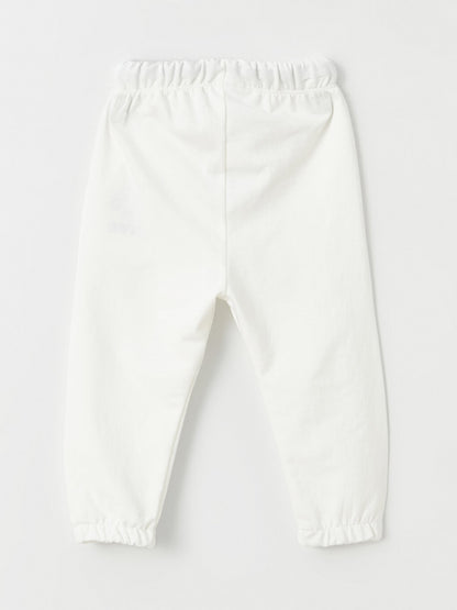 Embroidered Baby Boy Jogger Sweatpants with Elastic Waist