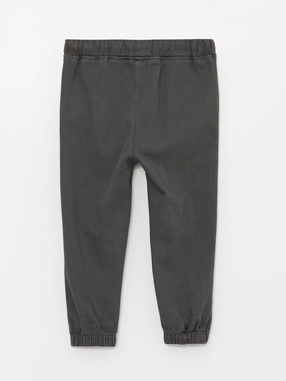 Basic Baby Boy Trousers with Elastic Waist