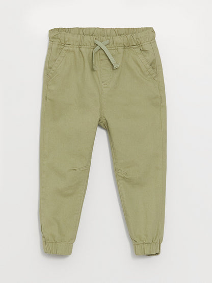 Basic Baby Boy Trousers with Elastic Waist