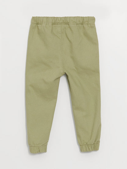 Basic Baby Boy Trousers with Elastic Waist