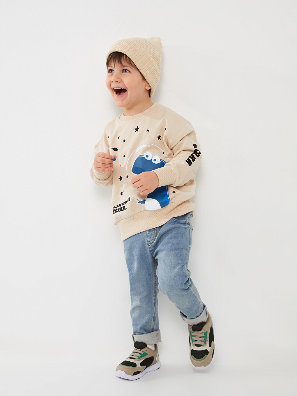 Crew Neck Long Sleeve Baby Boy Sweatshirt