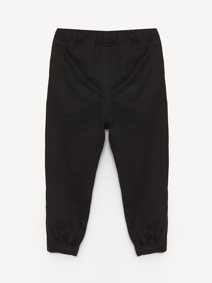 Basic Baby Boy Trousers with Elastic Waist