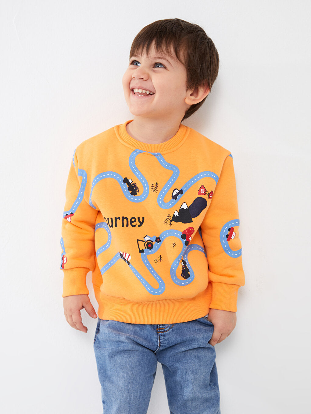 Crew Neck Long Sleeve Baby Boy Sweatshirt