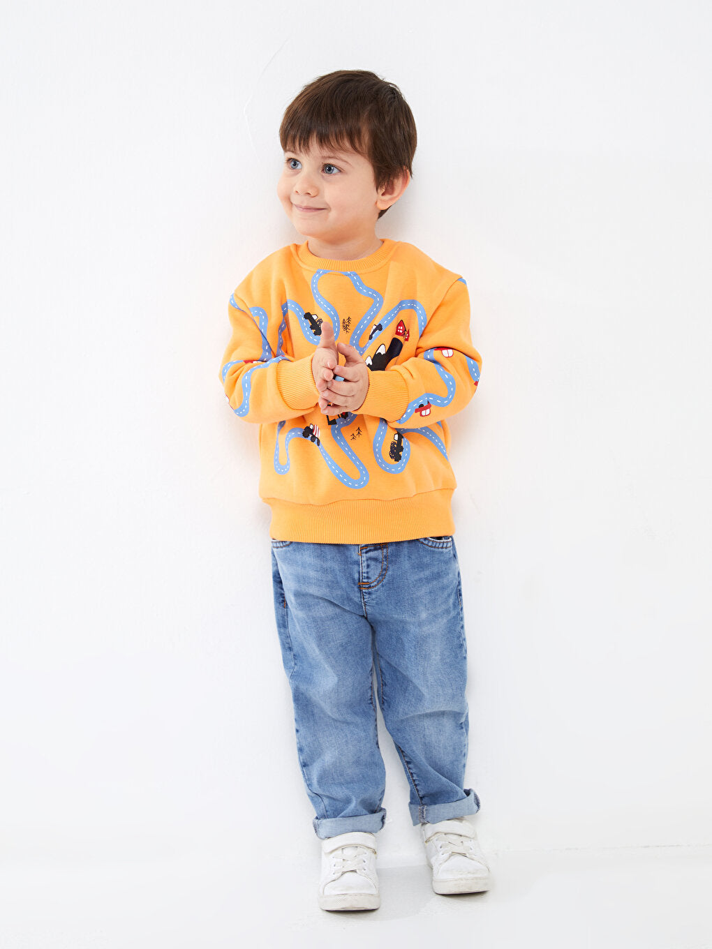 Crew Neck Long Sleeve Baby Boy Sweatshirt