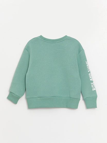 Crew Neck Long Sleeve Printed Baby Boy Sweatshirt