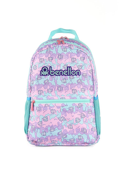 Girl's School Bag with Lettering Embroidery