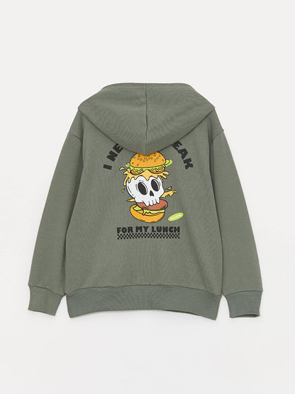 Printed Long Sleeve Boys Hoodie