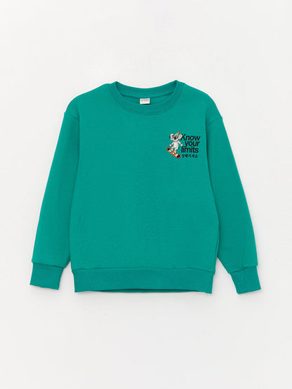 Comfortable Crew Neck Printed Boy's Sweatshirt