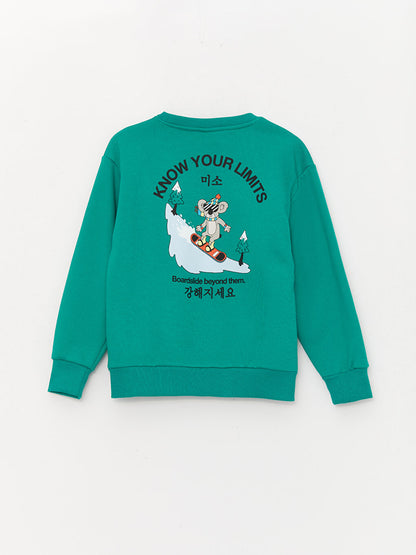 Comfortable Crew Neck Printed Boy's Sweatshirt