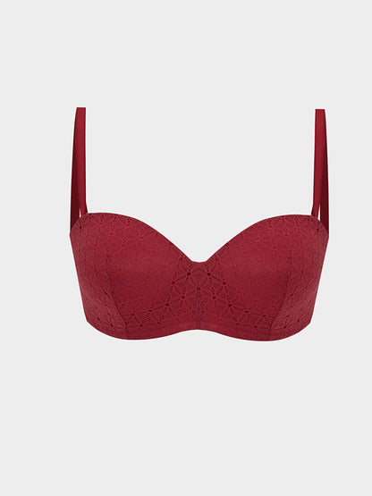 Underwire Unpadded Lace Strapless Bra