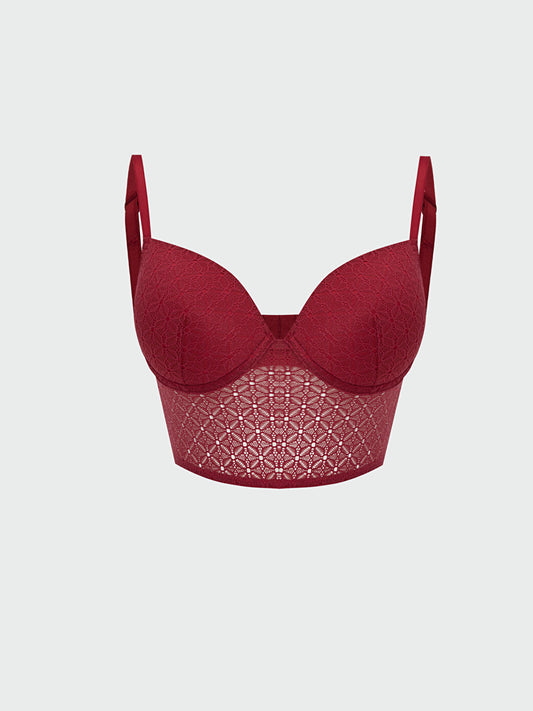 Underwire Half Padded Lace T-Shirt Bra