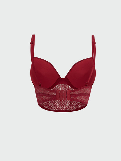 Underwire Half Padded Lace T-Shirt Bra