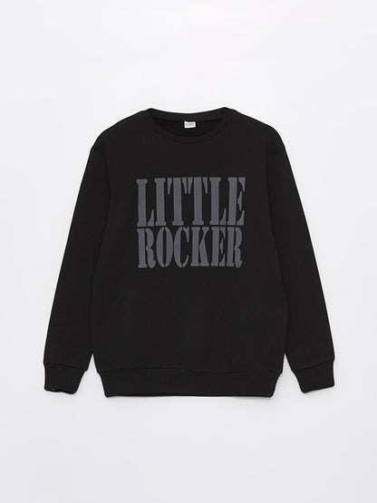 Comfortable Crew Neck Printed Boy's Sweatshirt