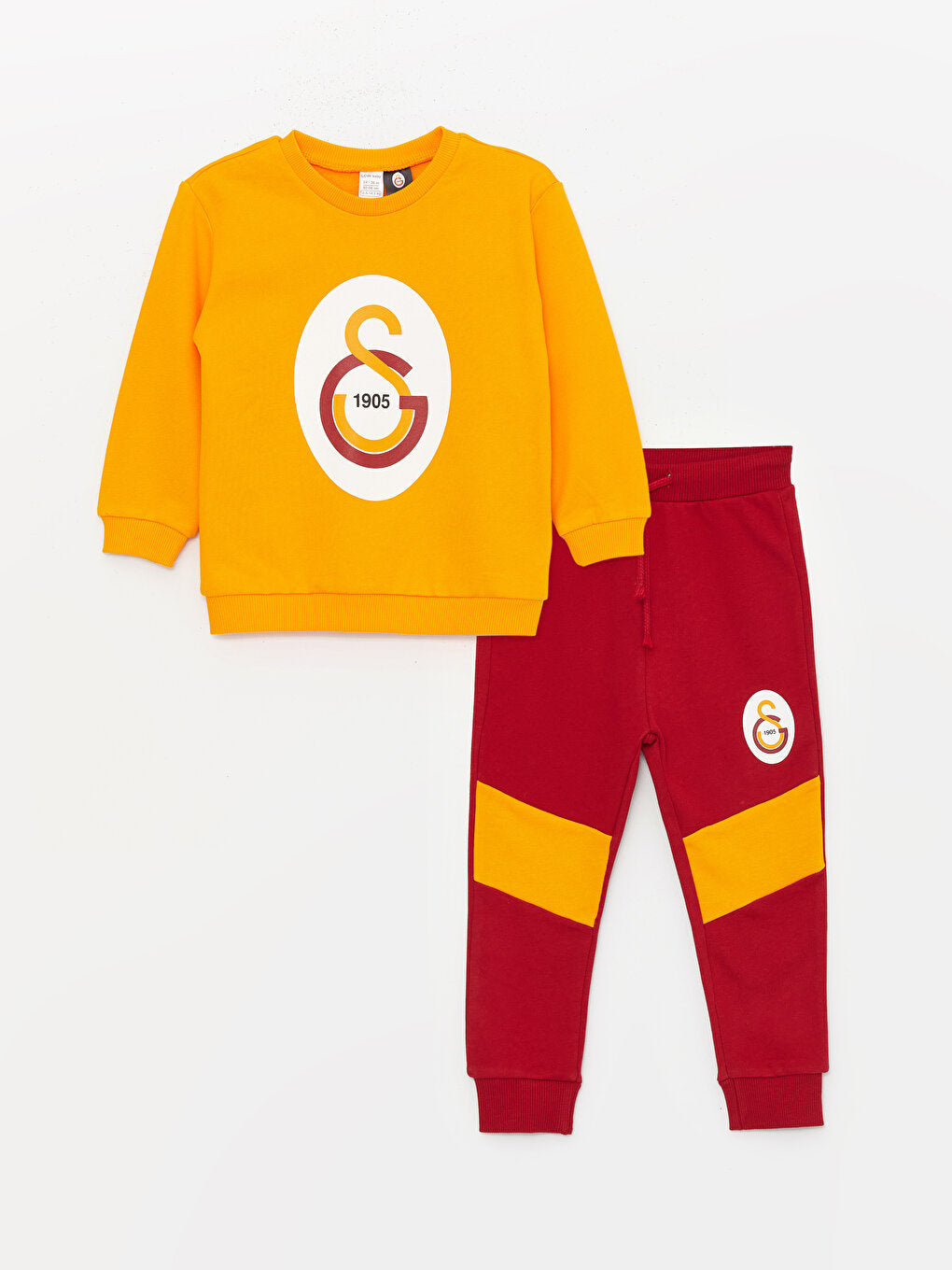 Crew Neck Galatasaray Printed Baby Boy Sweatshirt and Sweatpants Set