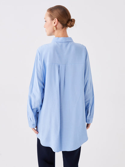 Plain Long Sleeve Women's Shirt Tunic