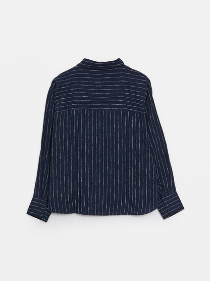 Striped Long Sleeve Oversize Women's Shirt