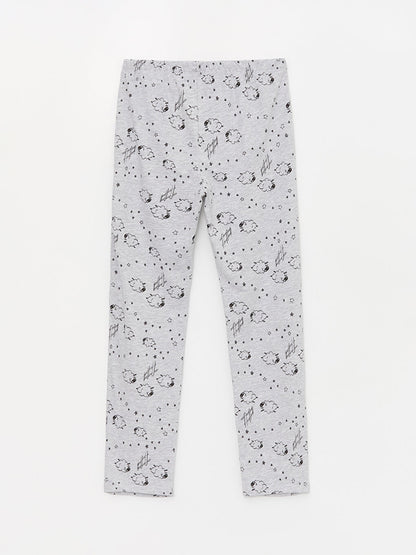 Patterned Women's Pajama Bottoms with Elastic Waist