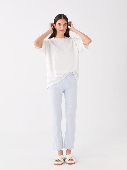 Women's Elastic Waist Plain Pajama Bottom