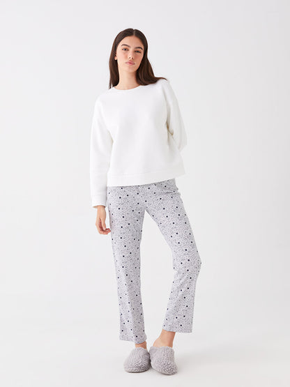 Patterned Women's Pajama Bottoms with Elastic Waist