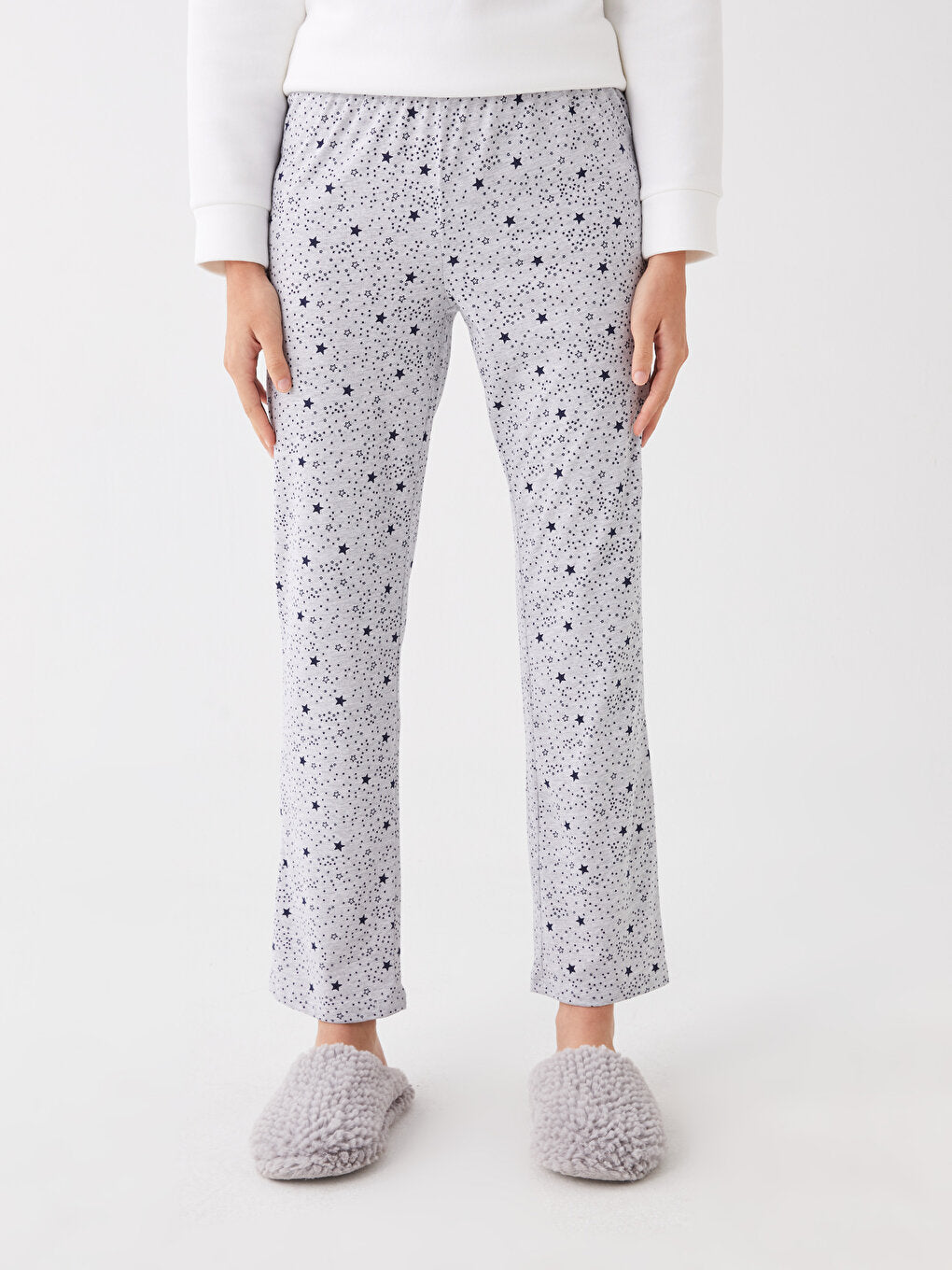 Patterned Women's Pajama Bottoms with Elastic Waist