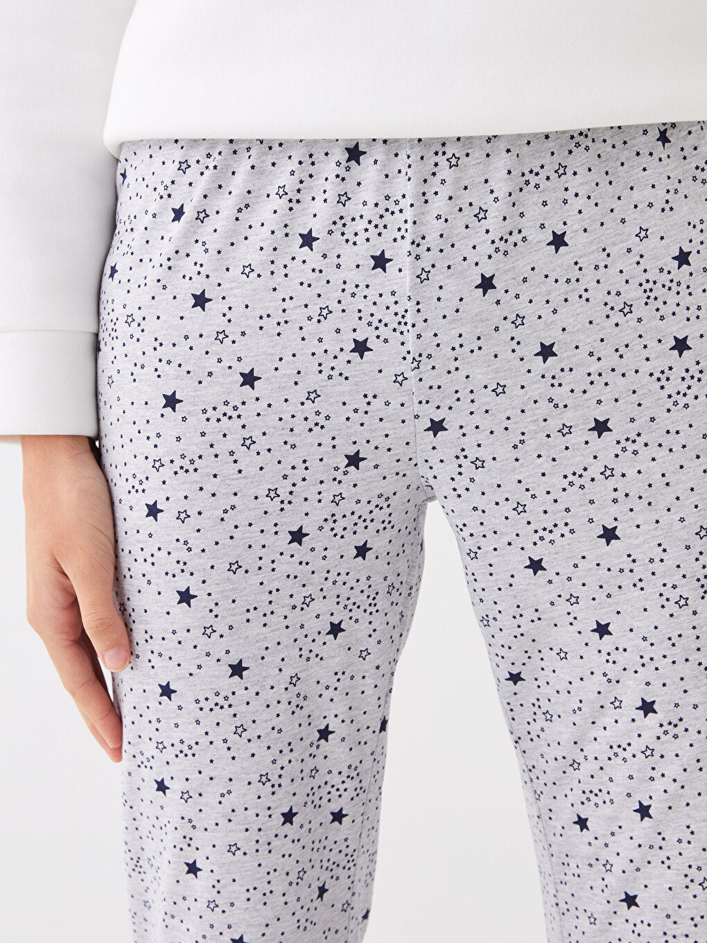 Patterned Women's Pajama Bottoms with Elastic Waist