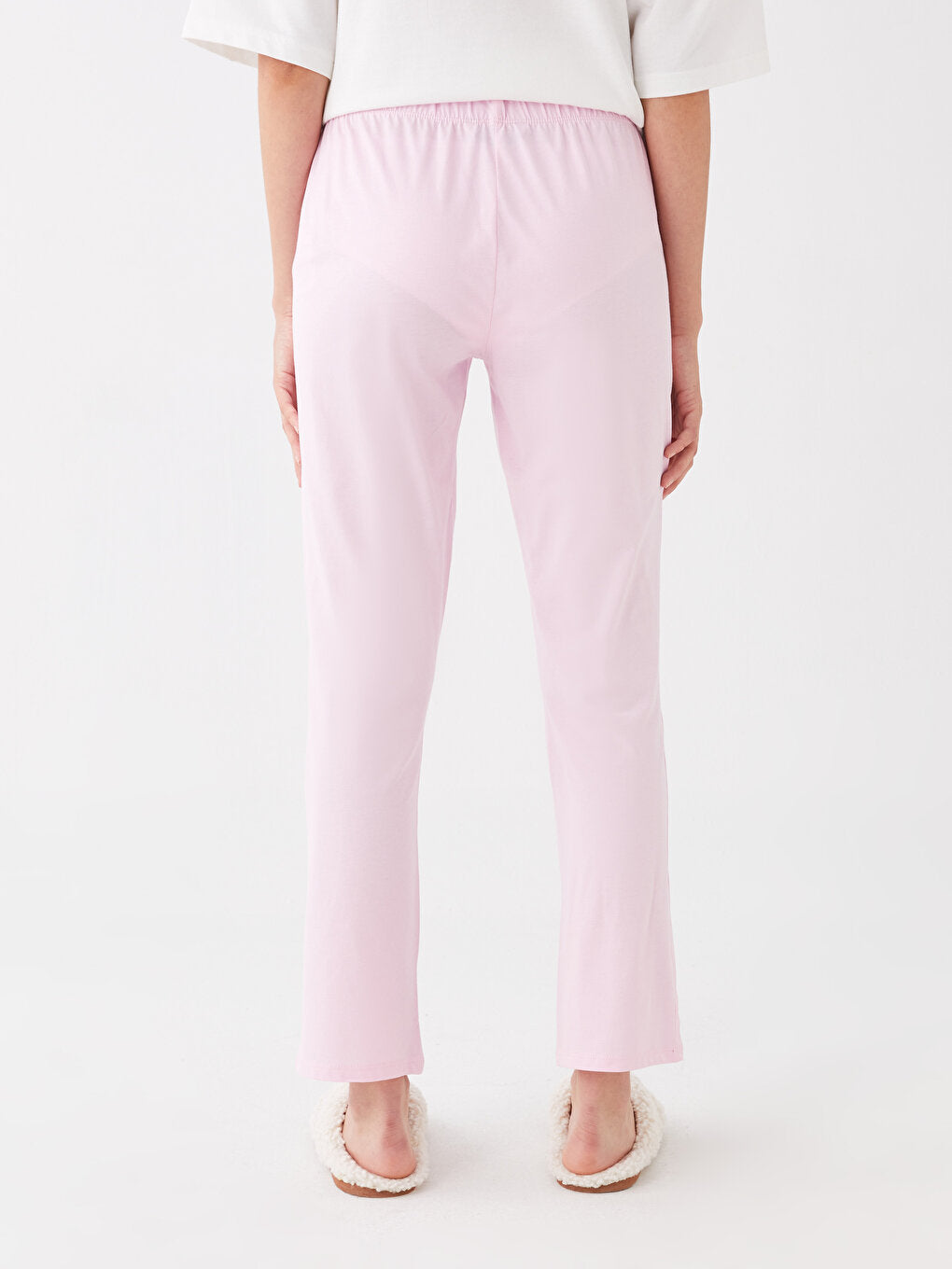 Women's Elastic Waist Plain Pajama Bottom