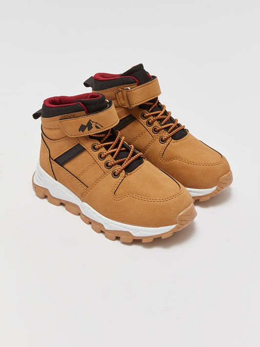 Boys' Trekking Boots with Laces and Velcro