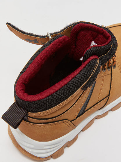 Boys' Trekking Boots with Laces and Velcro