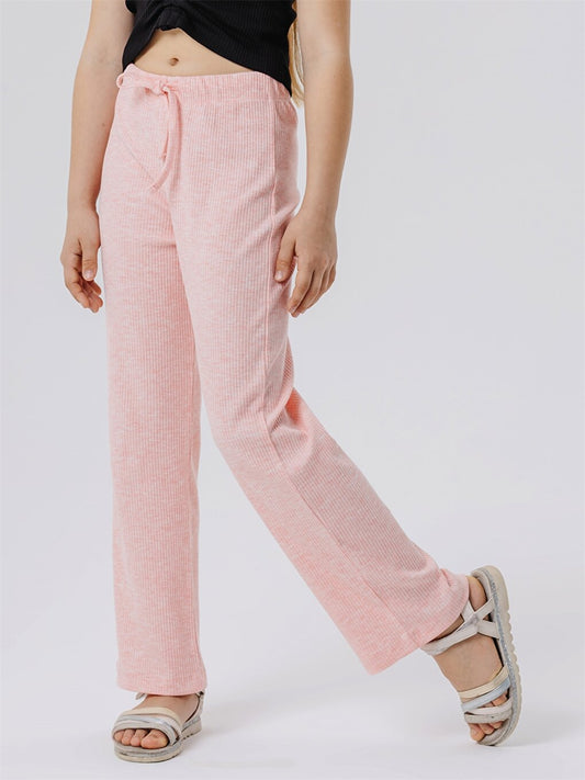 Basic Girl's Trousers with Elastic Waist