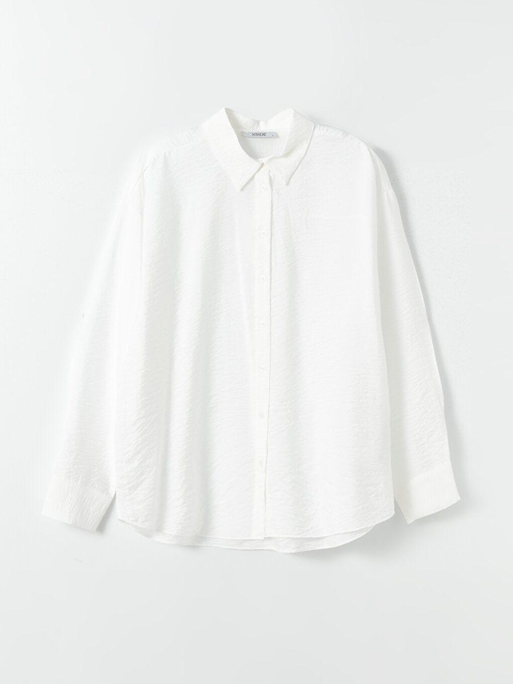 Plain Long Sleeve Oversize Poplin Women's Shirt