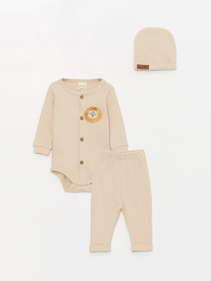 Crew Neck Long Sleeve Baby Boy 3 Piece Set