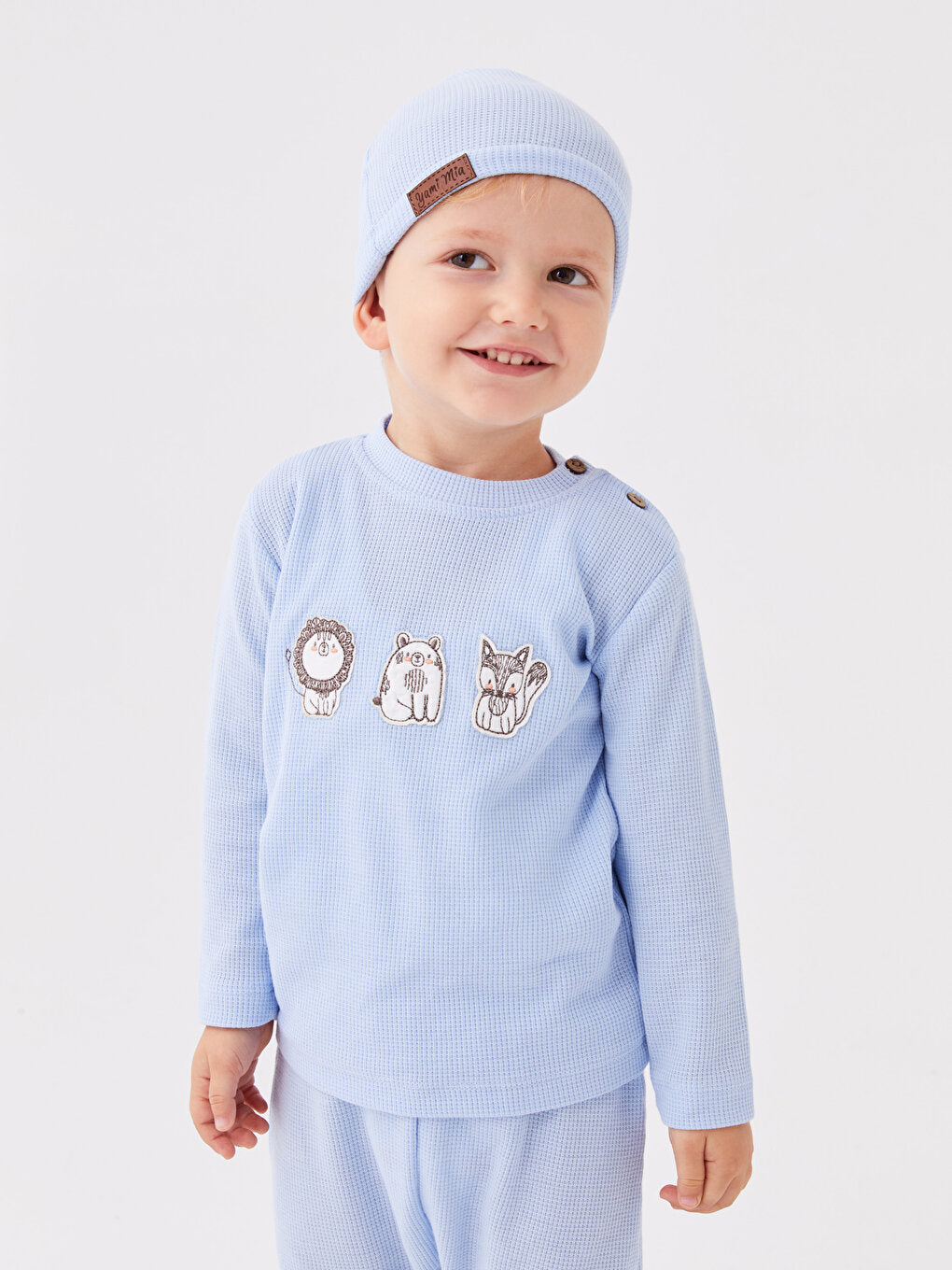 Crew Neck Long Sleeve Baby Boy 3 Piece Set