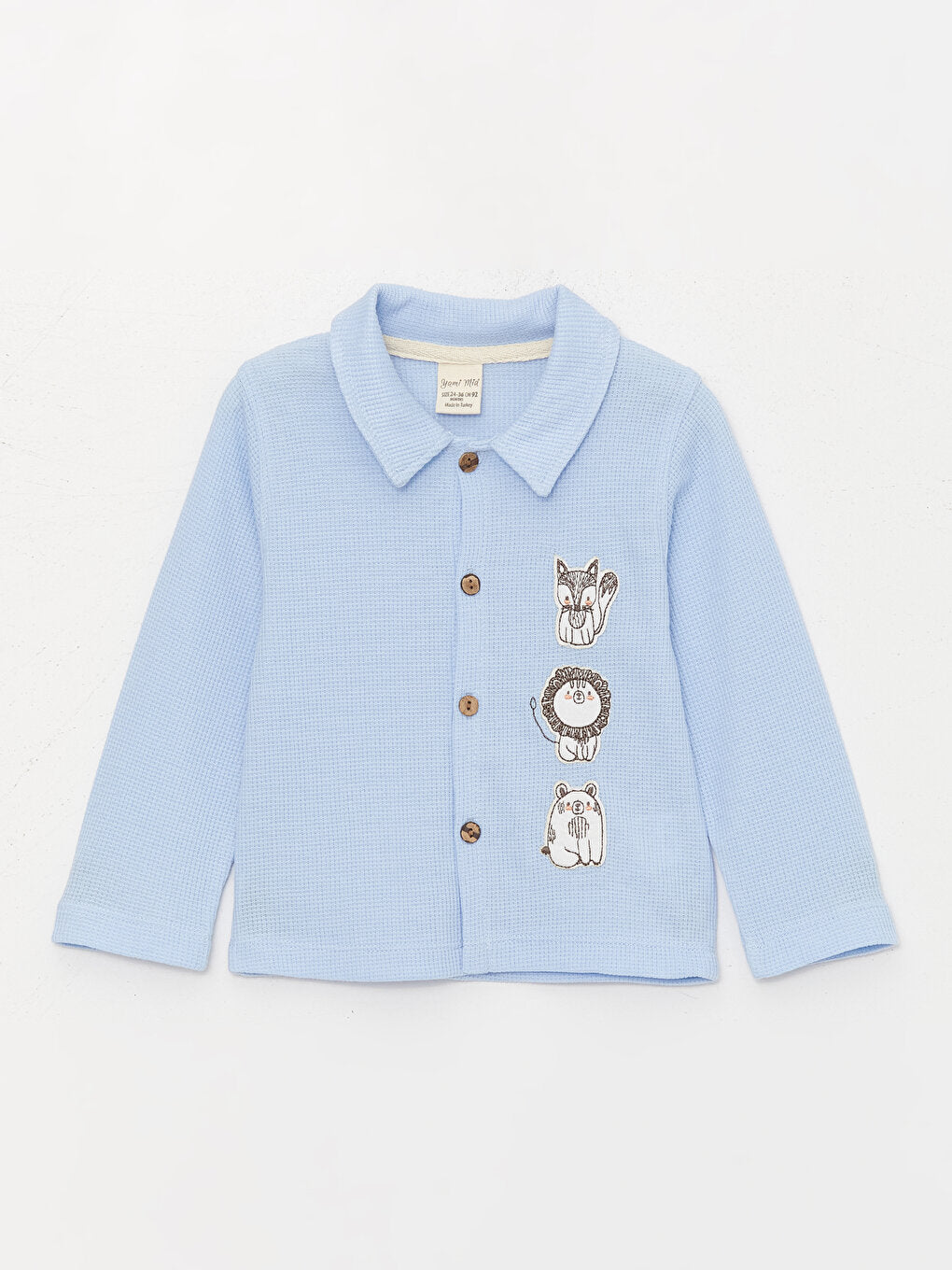 Crew Neck Long Sleeve Baby Boy Cardigan and Trousers 2-Piece Set