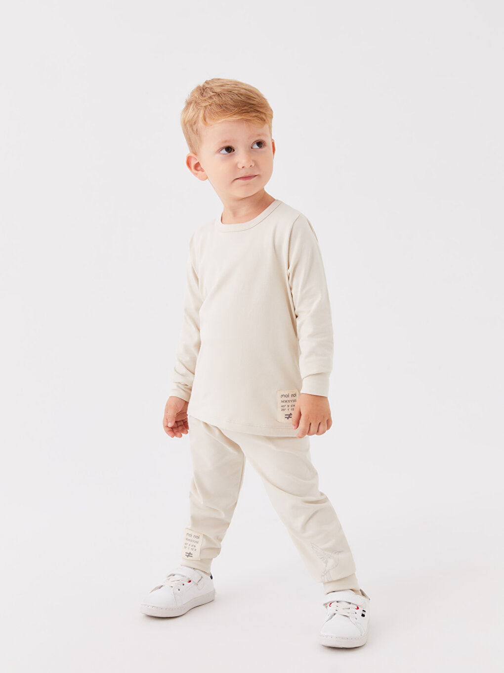 Crew Neck Long Sleeve Baby Boy 2 Piece Set