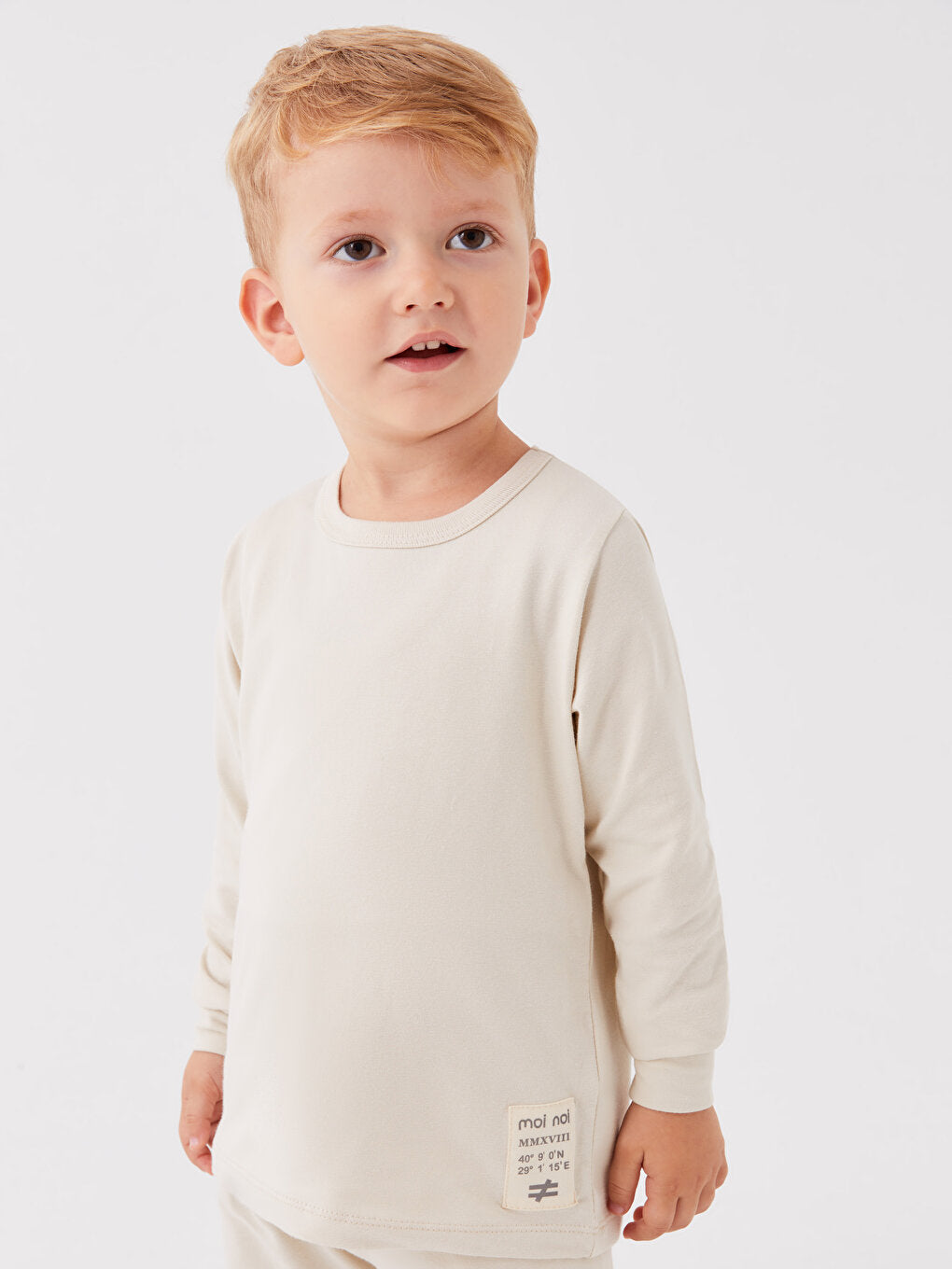 Crew Neck Long Sleeve Baby Boy 2 Piece Set