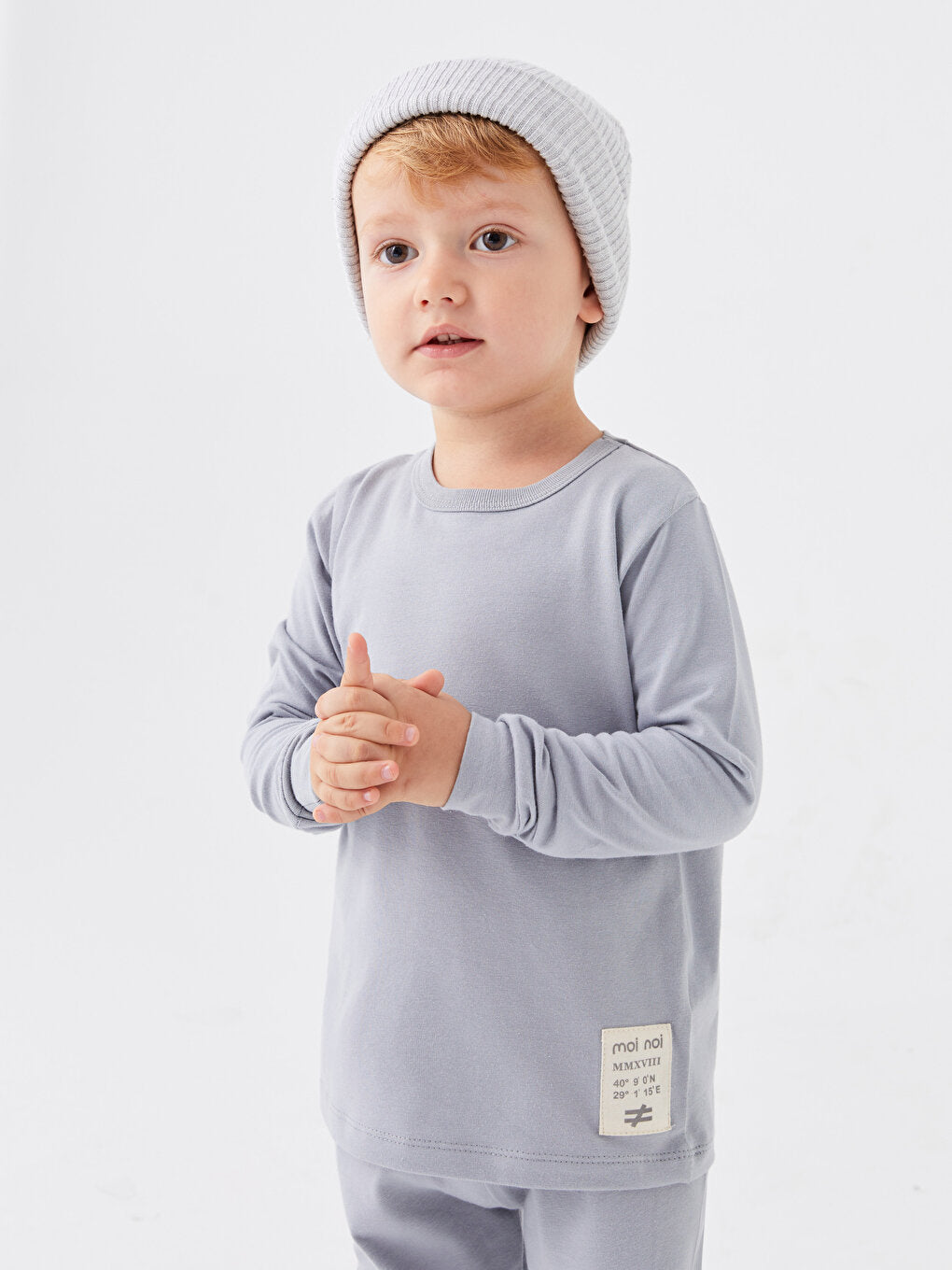 Crew Neck Long Sleeve Baby Boy 2 Piece Set