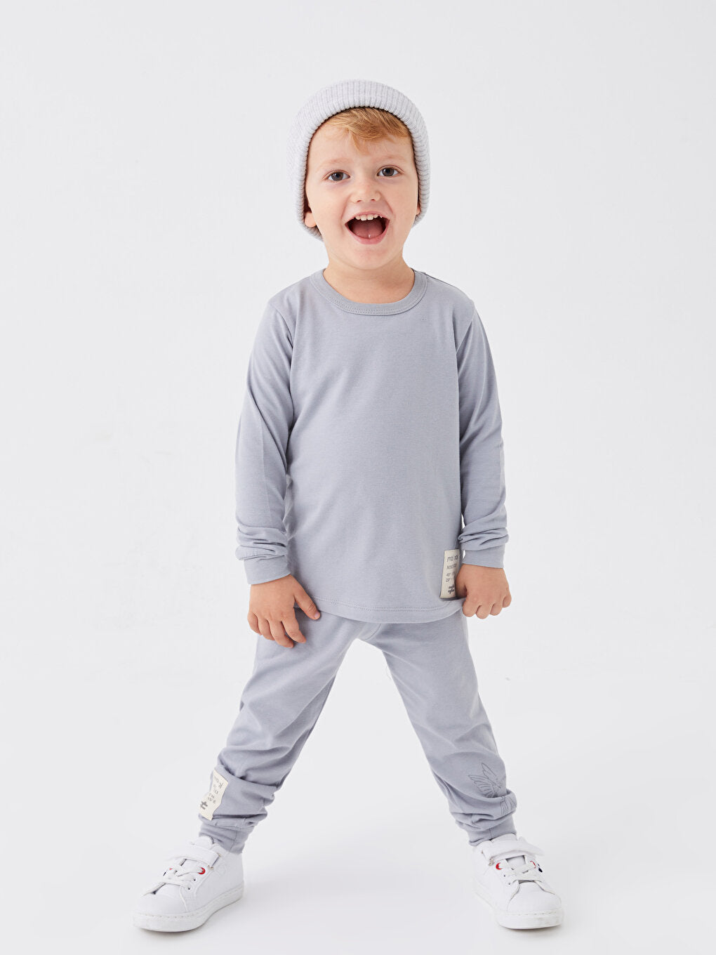 Crew Neck Long Sleeve Baby Boy 2 Piece Set