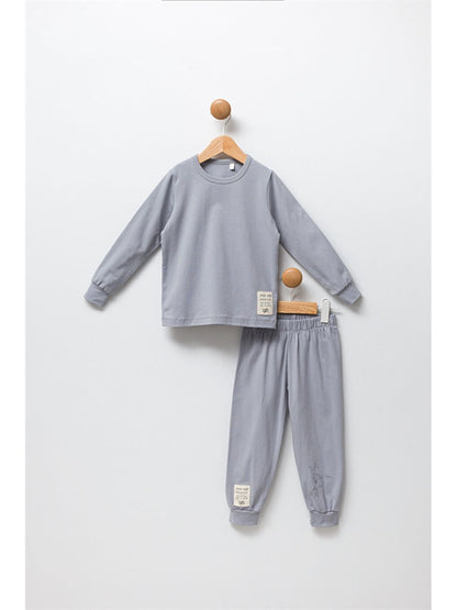 Crew Neck Long Sleeve Baby Boy 2 Piece Set