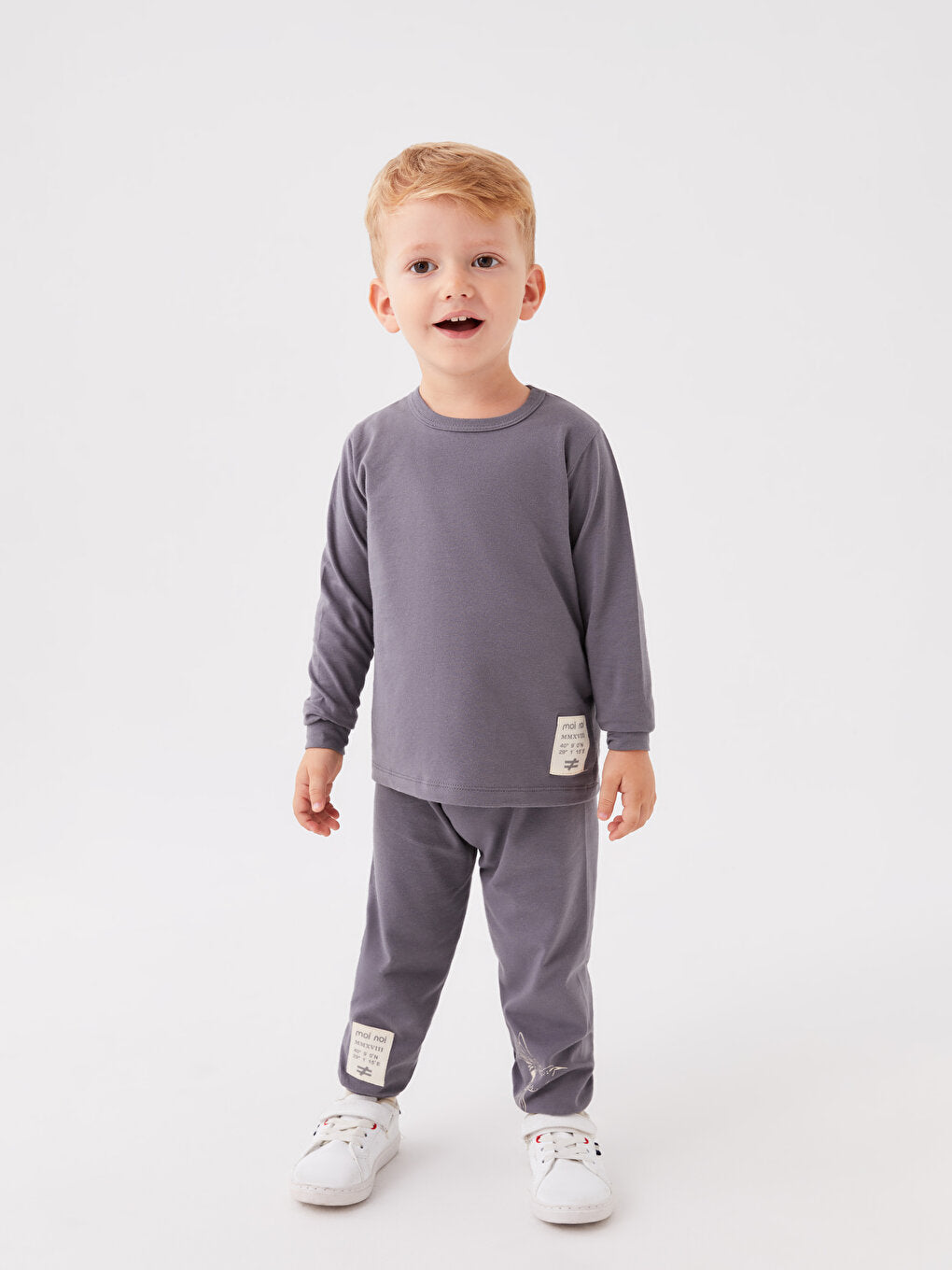 Crew Neck Long Sleeve Baby Boy 2 Piece Set