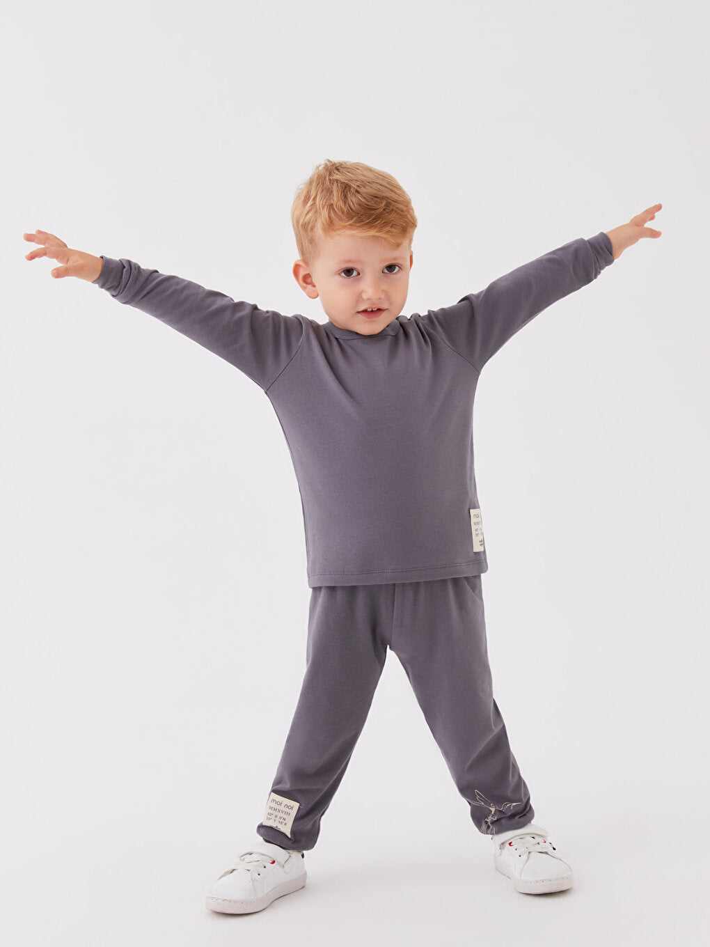 Crew Neck Long Sleeve Baby Boy 2 Piece Set