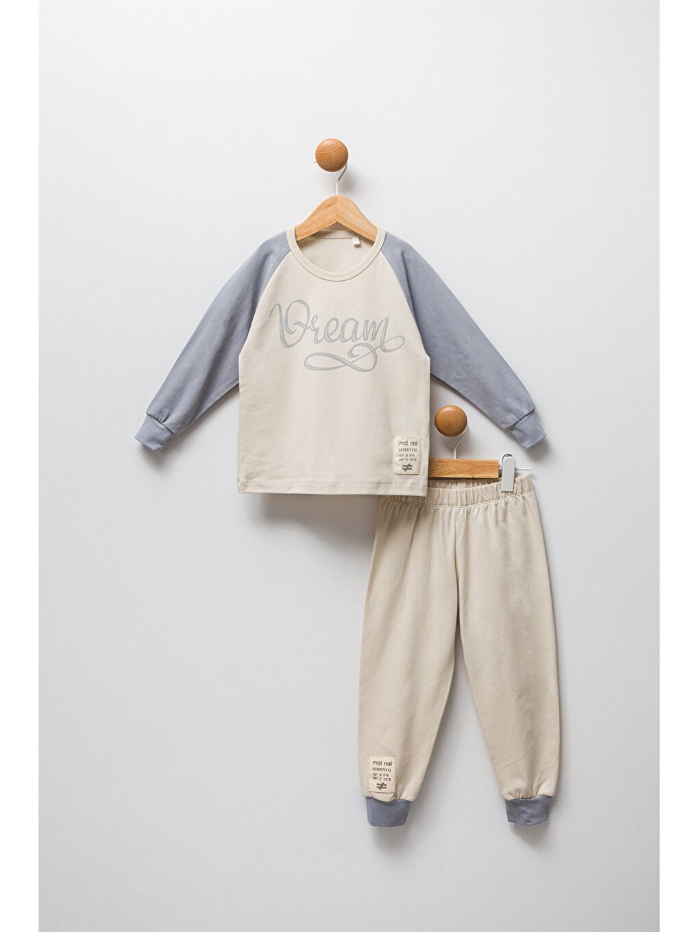 Crew Neck Long Sleeve Printed Baby Boy 2 Piece Set