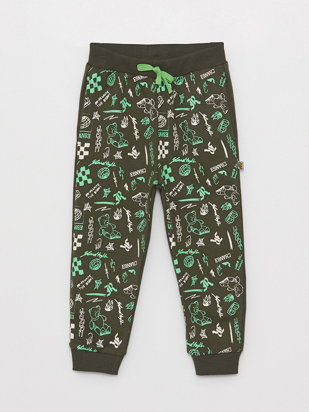 Printed Baby Boy Jogger Tracksuit Bottom with Elastic Waist