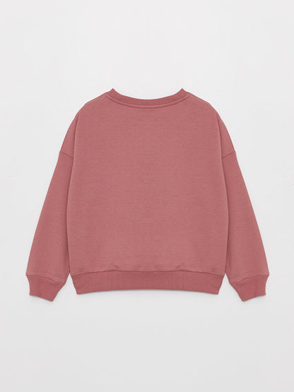 Crew Neck Basic Girl's Sweatshirt