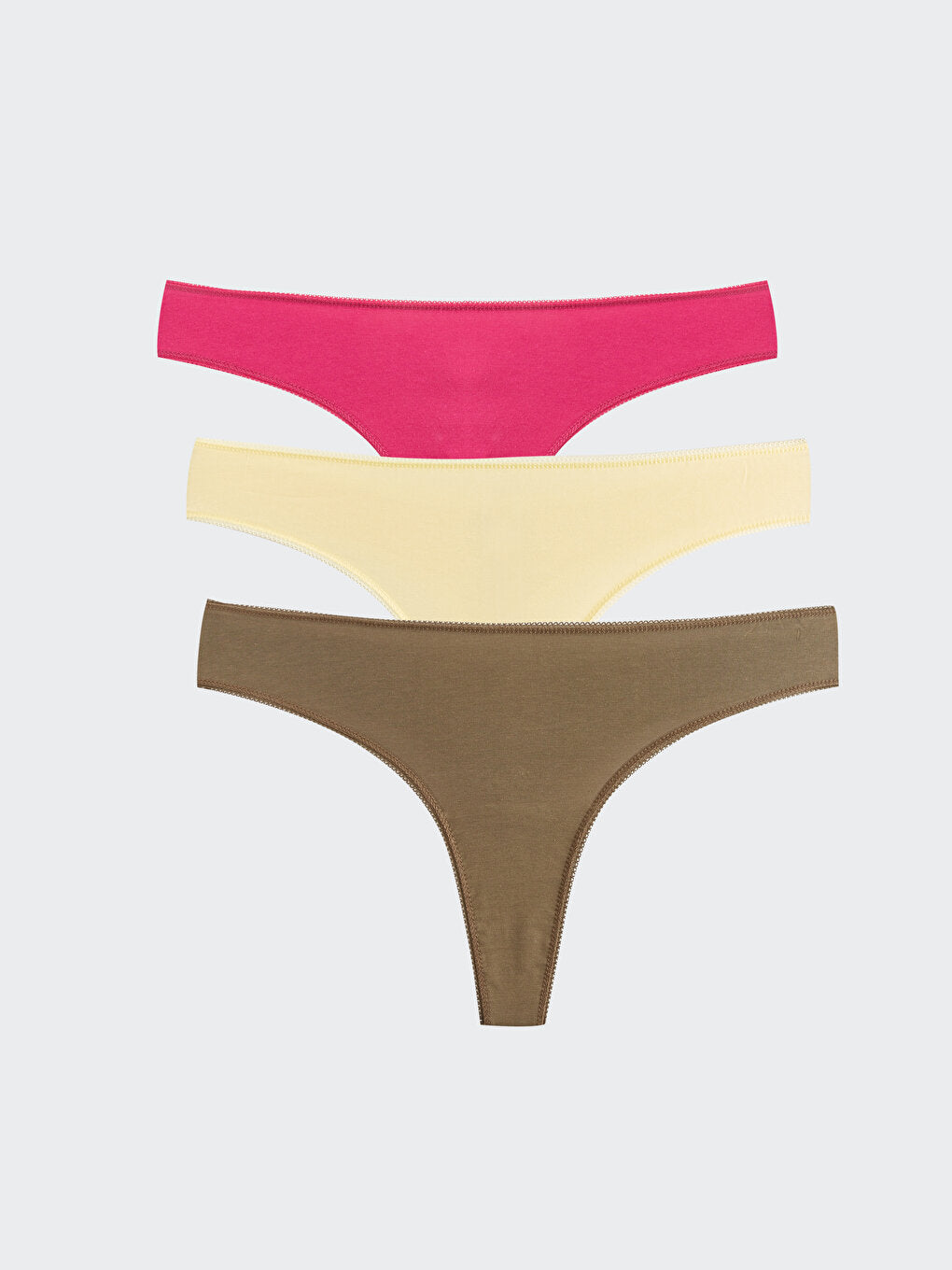 Plain Thong Panties 3 Pack